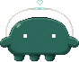 Pixel-art mascot of a DDArch team AI agent, walk-cycle frame 7