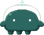 Pixel-art mascot of a DDArch team AI agent, walk-cycle frame 9